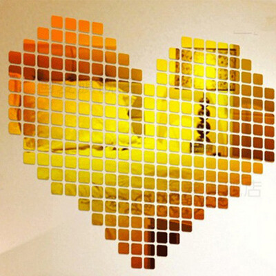 

100 Pcsset 22CM Acrylic Mirror Decorative Sticker Wall Art DIY Decoration Mirror Wall Stickers For Home Decor