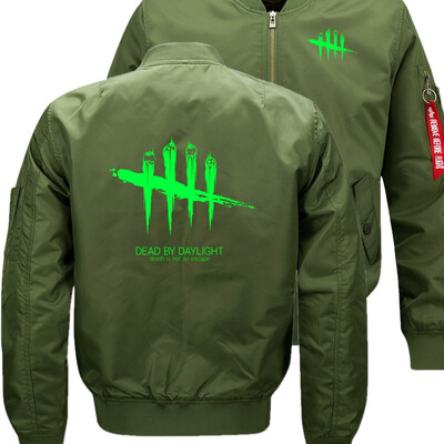 

Dead by Daylight Luminous Logo Bomber Flight Flying Jacket Winter thicken Warm Zipper Men Jackets Anime Mens Casual Coat