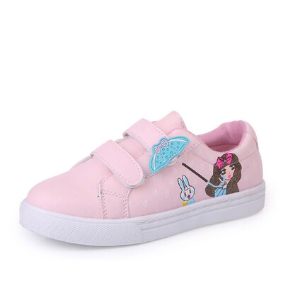 

Spring New Casual Children Shoes Rubber Sole Boy&Girl Durable Sports Shoes White Princess Shoes