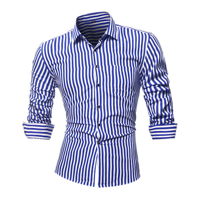 

Mens Printed Striped T Shirt Casual Long Sleeve Shirt Tops