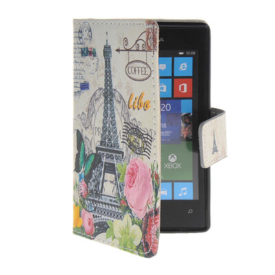 

MOONCASE Pattern Style Leather Side Flip Wallet Card Slot Pouch Stand Shell Back ЧЕХОЛ ДЛЯ Nokia Lumia 520