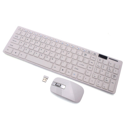 

FirstSeller 2.4G White Wireless PC Keyboard +Mouse Keypad Film Kit Set For DESKTOP PC Laptop