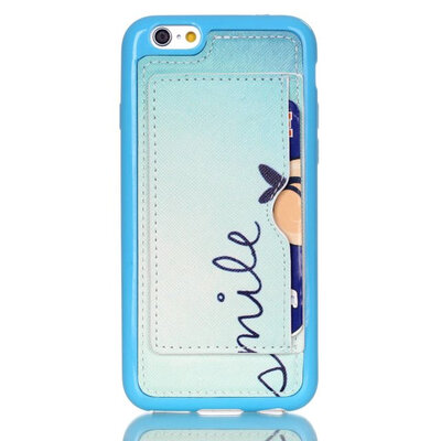 

мити iphone6 6s красочные пу + тпу назад дело подключать карты стенд для iPhone 6 6s 4,7 "shockproof телефон защиты покрытия