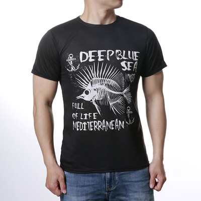 

Mens Round Neck Pullover Print T-Shirts