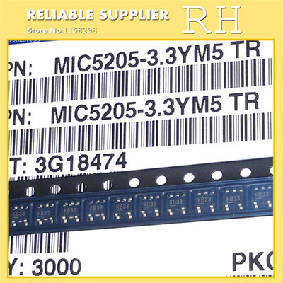 

100PCSlot MIC5205-33YM5 MIC5205-33BM5 KB33 SOT23-5 LDO regulator