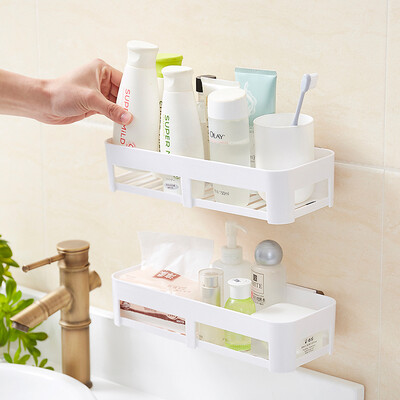 

You Mu no trace rack rectangular kitchen bathroom bathroom nail-free perforated wall storage rack