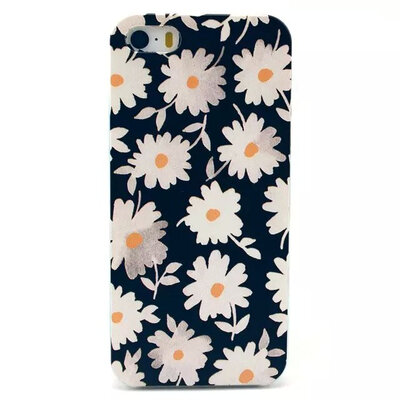 

MITI New Arrival Hot PC Flower Phone Skin For Apple iPhone 5 5S Case Transparent Back Case Cover