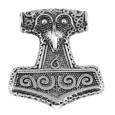 

Hpolw Thors Hammer Celtic Knot Stainless Steel Pendant with Chain Necklace