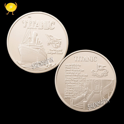 

Titanic gold plated silver coins collectibles marks the 100th anniversary of the sinking of the British Titanic