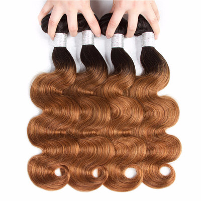 

HCDIVA Hair Brazilian Ombre Hair Body Wave 4PCSLOT 100 Human Hair Weaving 1b30 Reddish Brown Ombre Hair Bundle Virgin Hair