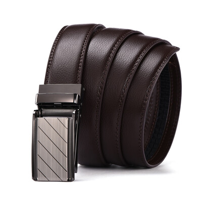 

XHtang Fashion Mens Belt Automatic Buckle Belt Leather Belt Business Suit Belt Jeans Gift