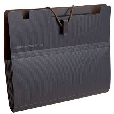 

Comix A7625 A4 File Bag 6 Style Crew Bag File Bag Germini Series Dark Gray