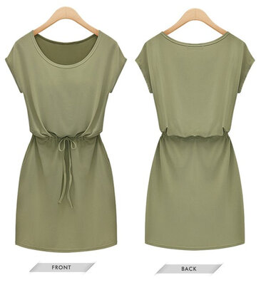 

Stylish Lady Womens New Fashion New Fashion Chiffon Short Sleeve O-neck Loose Dress