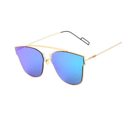

FEIDU High Quality Alloy Square Sunglasses Women Brand Designer Reflective Flat Lens Sun Glasses Unisex Oculos De Sol Feminino