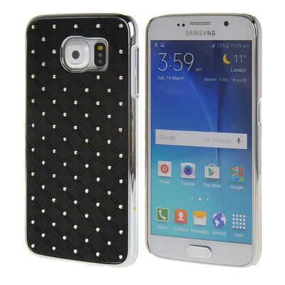 

MOONCASE Galsxy S6 Футляр Роскошные Chrome горный хрусталь Bling Звезда задняя крышка чехол для Samsung Galsxy S6 черный