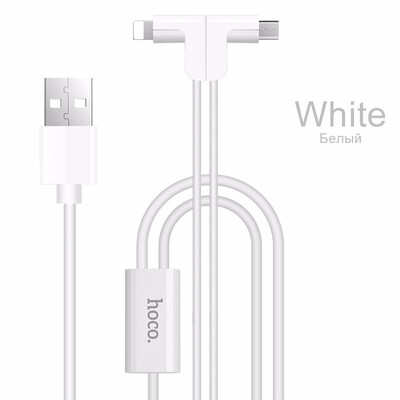 

HOCO 2 in 1 Magnetic Charging Cable for Apple Plug iPhone iPad to USB Charger Wire Micro USB for Samsung Xiaomi L shape Cord