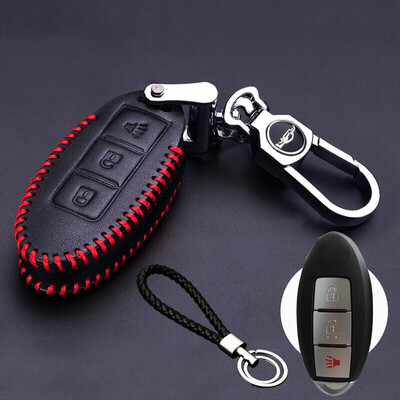 

Huashi Nissan Key Case Leather Key Case Qi Jun Sylphy Scorpio Blue Bird Loulan Sima Leather Key Case Buckle Set Auto Accessories B Three Button Speaker Red Line