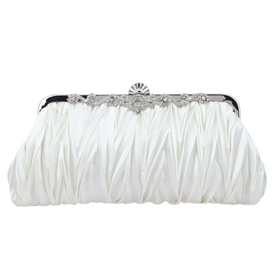 

Fawziya Satin Pleated Clutch Purses For Women Evening Clutches For Wedding And Party