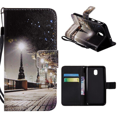 

MOONCASE Samsung Galaxy J3 2018 Kathu painted leather case - urban scenery