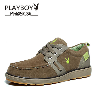 

PLAYBOY brand NewEngland styledCasualNubuck upperLeather sneakerMens shoes