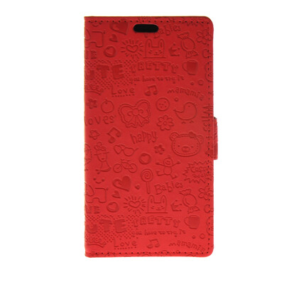 

MOONCASE Cute Little Witch Leather Side Flip Wallet Card Holder Stand Pouch ЧЕХОЛ ДЛЯ Huawei Ascend Y635 Red