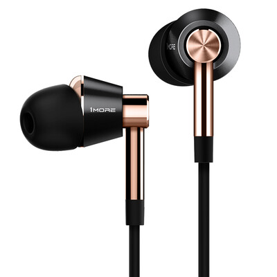 

Трехдрайверные наушники 1MORE Triple Driver In-ear Headphones E1001L, разъем Lightning 3,5 мм аудио порт