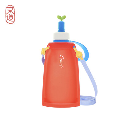 

Beijing made x Siliman sillymann silicone water bag children baby anti-fall male&female students outdoor portable water bottle sports cup blue 300ml