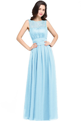

Evening Long Prom Dress Formal Party Bridesmaid Gown Lace A-line Ball Gown Mother Of The Bride Gown