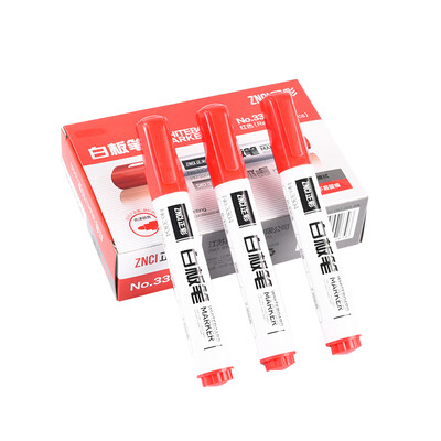 

Zhengcai ZNCI erasable&easy to wipe whiteboard pen water-based pen office stationery 10 box 3304 red