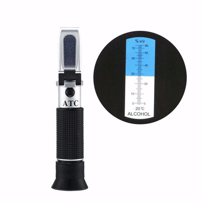 

Alcohol Concentration Detector Of Liquor Alcohol Meter Refractometer Refractometer 0-80 Alcoholometer Oenometer