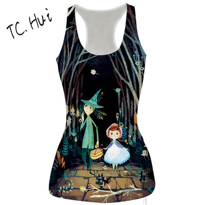 

2018 Europe&the new wild casual vests digital printing in the long section of the Slim vest