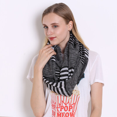 

Jeouly fashion Infinity Scarf Новая мода Мягкая вискоза Navy Striped Ring Loop Infinity Scarves для женщин / женщин
