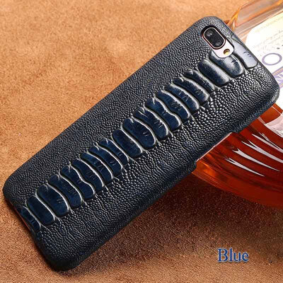 

Genuine Leather Phone Case For OPPO R11 Case Ostrich Foot Texture Back Cover For R9 R9s Plus Case