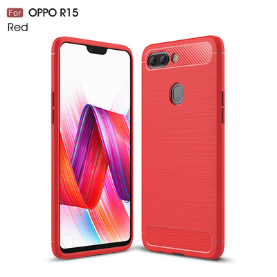

Goowiiz Phone Case For Oppo R15R15 Dream Fashion Slim Carbon Fiber TPU Soft Silicone Prevent falling