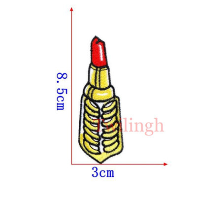 

1 pcslot Brand Embroidered Patches Heart Crown Lipstick Sequin Patches Iron On Fabric Badge Sew On Clothes Applique DIY Sticker