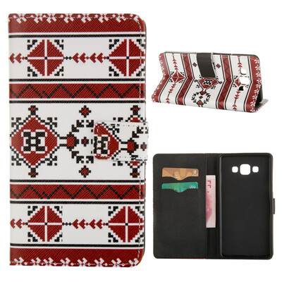 

MOONCASE Case for Samsung Galaxy A7 Flip Leather Wallet Card Slot Foldable Stand Feature Case Cover [Pattern series] /a19