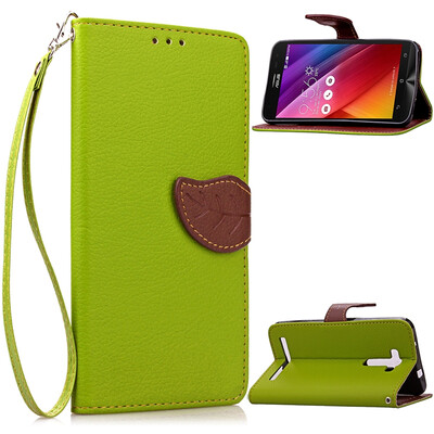 

MOONCASE [Leaves Magnetic] Flip Leather Wallet Card Pouch Bracket Stand Back Case Cover for ASUS ZenFone 2 Laser ZE550KL 5.5"