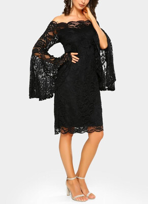 

Sexy Women Floral Lace Party Club Bodycon Midi Dress Homecoming Dress