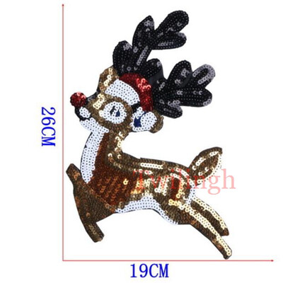 

1 pcslot Embroidered Patches Big Horse Red Rose Sequin Patch Iron On Fabric Badge Sew On Clothes Appliques DIY Wedding Stickers