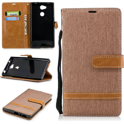

BEFOSPEY Mixed Colors Denim PU LeatherSoft TPU Card Slot Stand Wallet Case For Sony Xperia L255"2018