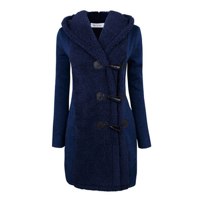 

CT&HF Women Winter Thickening Horn Hooded Coat
