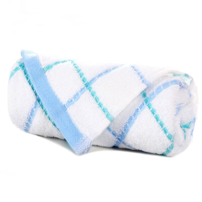 

Xin Brand Towel Home Textiles India Cotton Color Grid Towel Blue 72 32cm