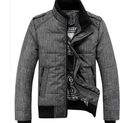 

Men winter sport quilted jacket cotton-padded dust coats Zipper overcoat Outwear