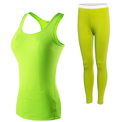 

Sexy womens sportswear tight running vest trouser legs womens gym yoga sports suit