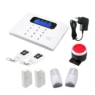 

Wireless GSM&SMS Burglar Alarm Security System with Motion Detector Gate Intruder Sensor Control App ios Android