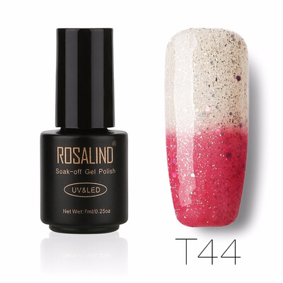 

ROSALIND Gel 1S 7ML Changing Temperature Nail Polish UV LED Glitter Manicure Nail Art Semi Permanent Soak Off Gel Lacquer