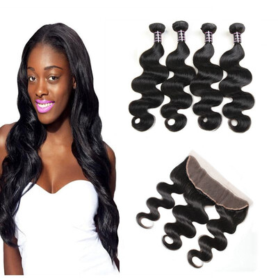

Ishow 7A Body Wave Bundles with Frontal Closure Malaysian Virgin Hair Good Quality Bundles with Ear to Ear Lace 134 Frontal