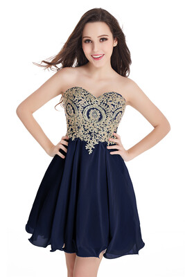 

2018 Short Cheap Mini Sweetheart Appliques Homecoming Dresses