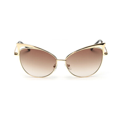 

FEIZATMTA 2018 Новые женщины Cat Eye Солнцезащитные очки Женские Vintage oculos Зеркало Солнцезащитные очки Металлические Светоотражающие плоские объективы Gradient Fashion