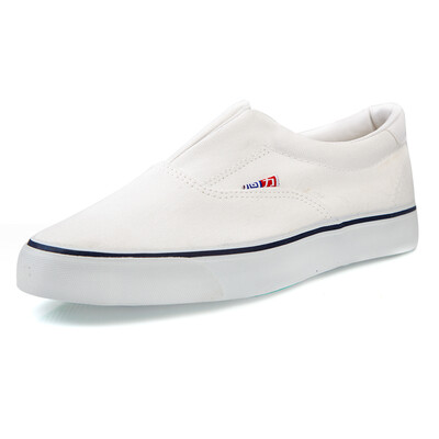 

Backrest Warrior retro deck shoes a pedal lazy shoes trend men&women shoes solid color canvas shoes WJ-8 white 44
